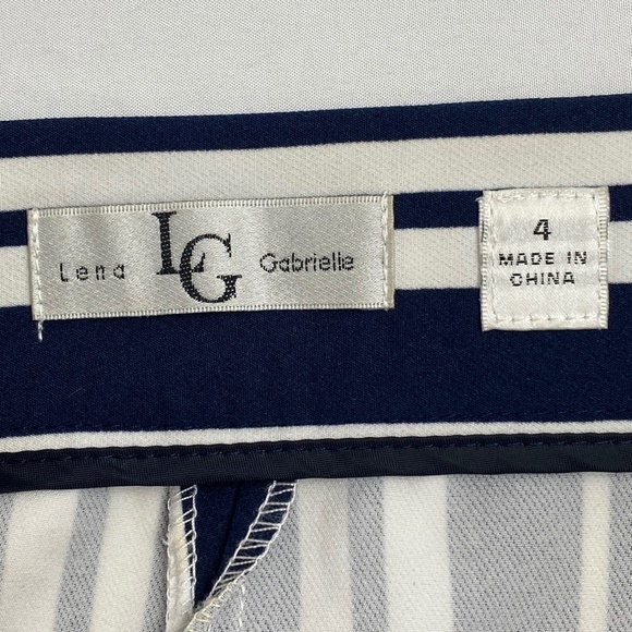 LENA GABRIELLE - Wide Leg Pants in Blue and White Stripes Size 4 - Picture 8 of 8